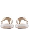 CLARKS WOMENS FLAT STRAP SANDAL - GOLD